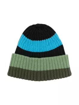 Stella McCartney Kids шапка бини в полоску, черный