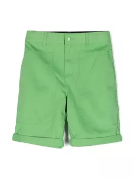 Stella McCartney Kids шорты чинос с нашивкой-логотипом, зеленый