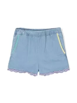 Stella McCartney Kids шорты из ткани шамбре, синий