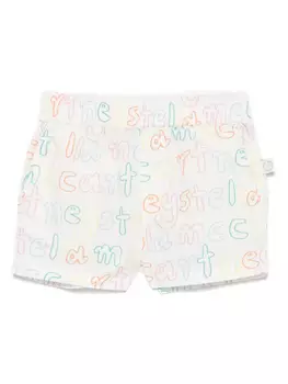 Stella McCartney Kids шорты с логотипом, белый