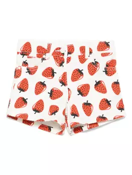 Stella McCartney Kids шорты с принтом, белый