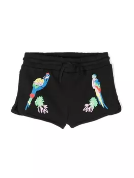 Stella McCartney Kids шорты с принтом, черный