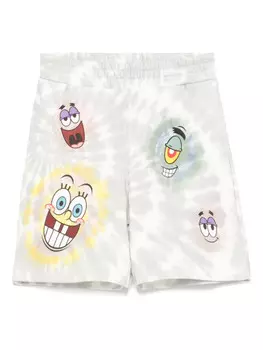Stella McCartney Kids шорты с принтом из коллаборации с SpongeBob SquarePants, серый