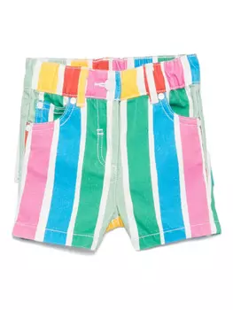 Stella McCartney Kids шорты в полоску, синий