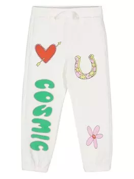 Stella McCartney Kids спортивные брюки Cosmic Cowboy, белый