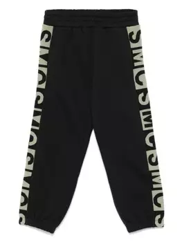 Stella McCartney Kids спортивные брюки с логотипом и жаккардом, черный