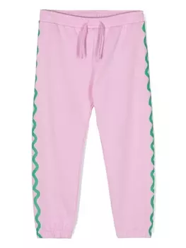 Stella McCartney Kids спортивные брюки с принтом, розовый