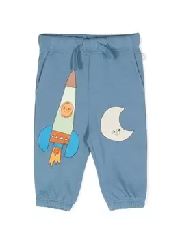 Stella McCartney Kids спортивные брюки средней посадки, синий
