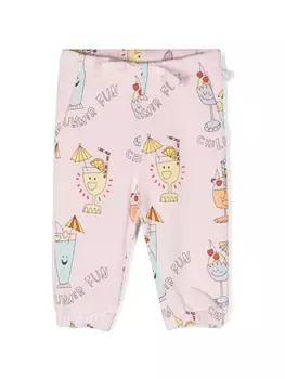 Stella McCartney Kids спортивные брюки Summer Cocktail, розовый