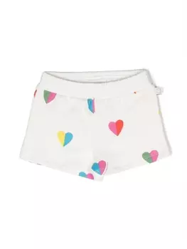 Stella McCartney Kids спортивные шорты с принтом, белый