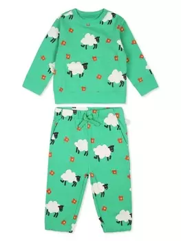 Stella McCartney Kids спортивный костюм из органического хлопка, зеленый