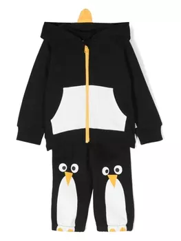 Stella McCartney Kids спортивный костюм Penguin, черный