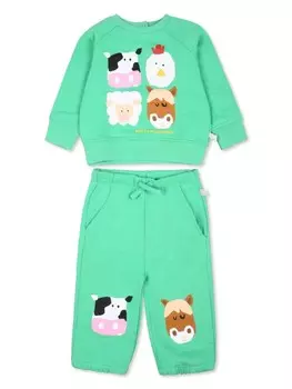 Stella McCartney Kids спортивный костюм с графическим принтом, зеленый
