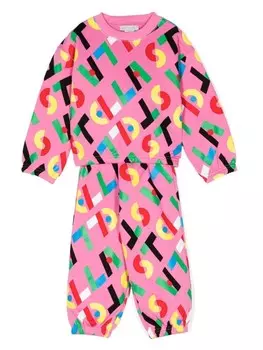 Stella McCartney Kids спортивный костюм с логотипом, розовый