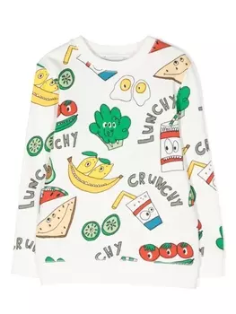 Stella McCartney Kids толстовка Crunchy Lunchy, нейтральный цвет