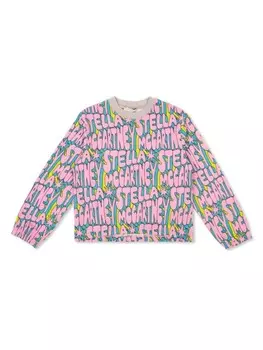 Stella McCartney Kids толстовка из органического хлопка с графическим принтом, розовый