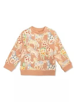 Stella McCartney Kids толстовка с графическим принтом, розовый