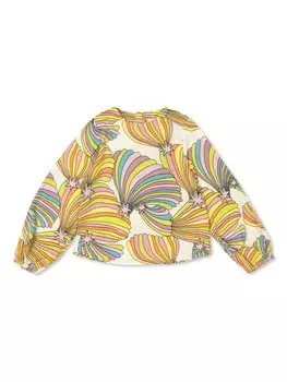 Stella McCartney Kids толстовка с графичным принтом, желтый