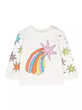 Stella McCartney Kids толстовка с графичным принтом, белый
