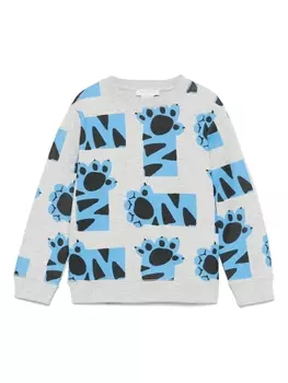 Stella McCartney Kids толстовка с графичным принтом, серый