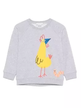 Stella McCartney Kids толстовка с иллюстрированным принтом, серый