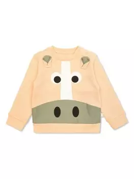 Stella McCartney Kids толстовка с изображением лошади, розовый