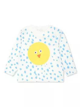 Stella McCartney Kids толстовка с логотипом, белый