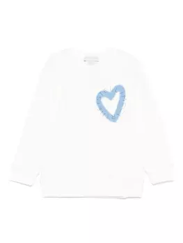 Stella McCartney Kids толстовка с логотипом, белый