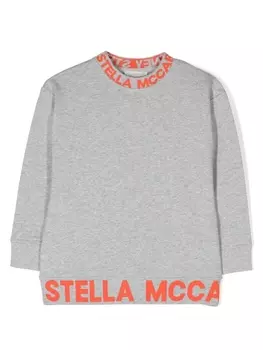 Stella McCartney Kids толстовка с логотипом, серый