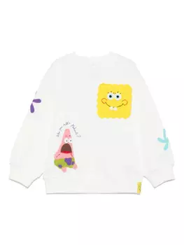 Stella McCartney Kids толстовка с нашивкой, белый