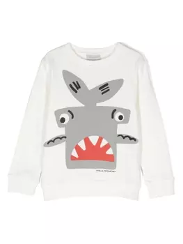 Stella McCartney Kids толстовка с принтом, белый