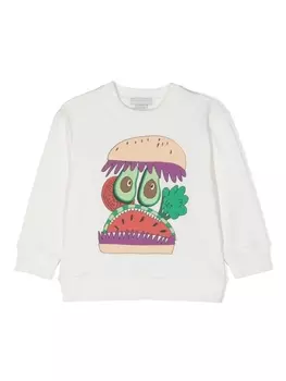Stella McCartney Kids толстовка с принтом, белый