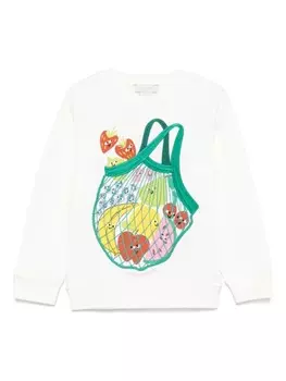 Stella McCartney Kids толстовка с принтом, белый