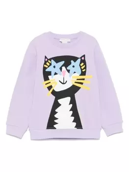 Stella McCartney Kids толстовка с принтом, фиолетовый
