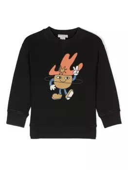 Stella McCartney Kids толстовка с принтом «Космический ковбой», черный