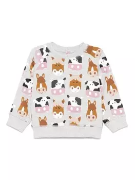 Stella McCartney Kids толстовка с принтом, серый