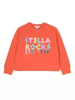 Stella McCartney Kids толстовка с принтом Stella Rocks, красный
