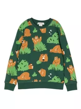 Stella McCartney Kids толстовка с принтом, зеленый