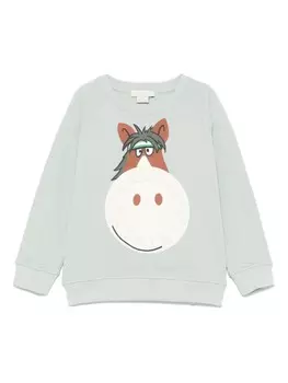 Stella McCartney Kids толстовка с принтом, зеленый