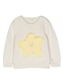 Stella McCartney Kids толстовка с вышивкой, белый