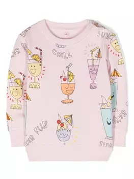 Stella McCartney Kids толстовка Summer Cocktail, розовый