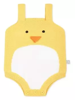 Stella McCartney Kids трикотажное боди с аппликацией, желтый