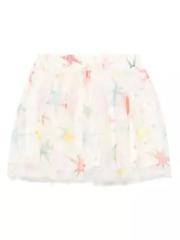 Stella McCartney Kids юбка со звездным принтом, белый