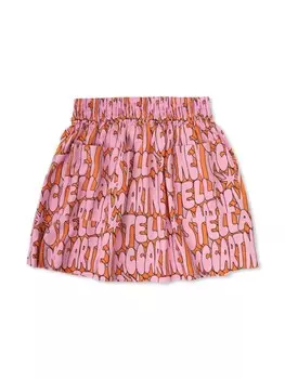 Stella McCartney Kids юбка Stella Print, розовый