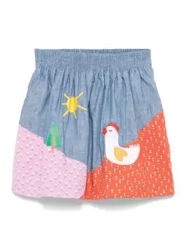 Stella McCartney Kids юбка в стиле колор-блок, синий