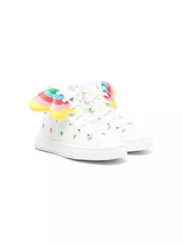 Stella McCartney Kids высокие кроссовки, белый