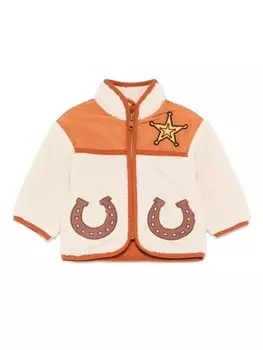 Stella McCartney Kids жакет с аппликацией в виде лошади, нейтральный цвет