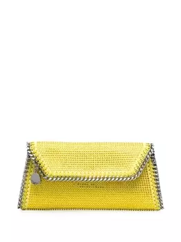 Stella McCartney клатч Falabella с кристаллами, желтый