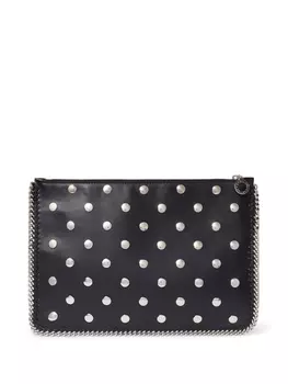 Stella McCartney клатч с заклепками, черный