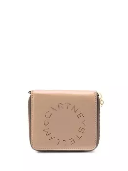 Stella McCartney кошелек с круговой молнией и логотипом, коричневый